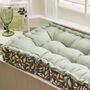 Botanical Leaves Padded Bench Cushion, thumbnail 7 of 8