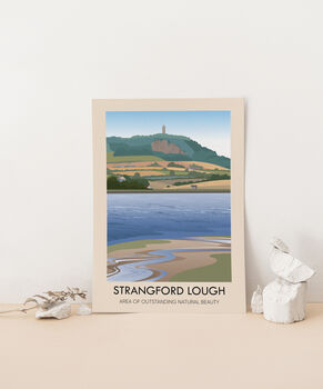 Strangford Lough Aonb Travel Poster Art Print, 3 of 8