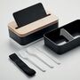 Two Tier Lunch Box With Bamboo Lid, thumbnail 2 of 8