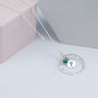 Hammered Sterling Silver Birthstone Necklace, thumbnail 8 of 12