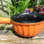 Set Of Two Reactive Glaze Brûlée Bowls In Spiced Orange, thumbnail 8 of 9