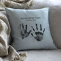 Personalised Handprint Cushion, thumbnail 3 of 4