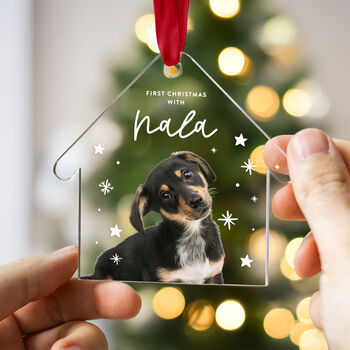 Pet's First Christmas Photo Ornament Custom, 5 of 8