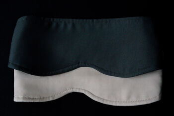 Black Soft And Breathable Tencel Unisex Sleep Mask, 5 of 10