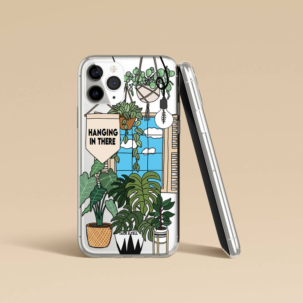 Hanging In There House Plants Phone Case For iPhone, 1 of 11