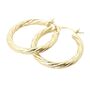 Twisted Gold Plated Round Minimalist Stylish Hoops, thumbnail 6 of 6