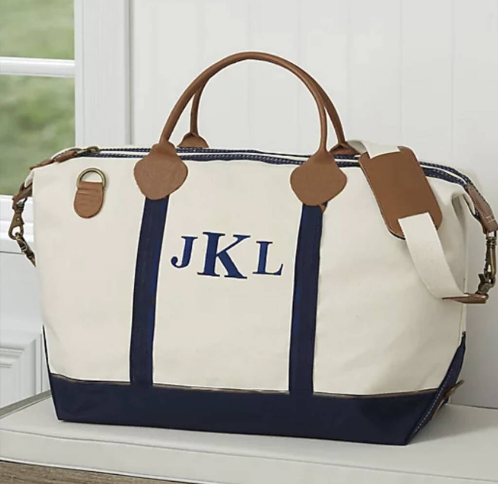 Canvas Personalised Weekend Bag By Personalise Me