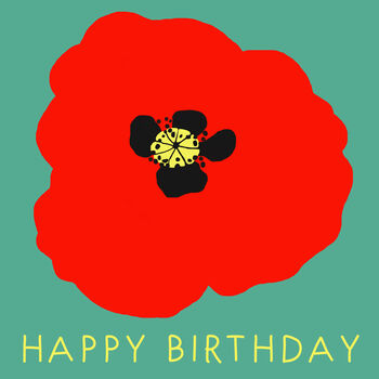 Poppy Birthday Card, 3 of 3