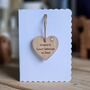 Personalised 'Heart Belongs To Dad' Hanging Heart Card, thumbnail 1 of 2