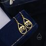 Eye Of Horus Drop Hook Earrings In Sterling Silver, thumbnail 7 of 10