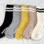 Five Pack Of Double Line Kids Socks, Free Size, thumbnail 5 of 5