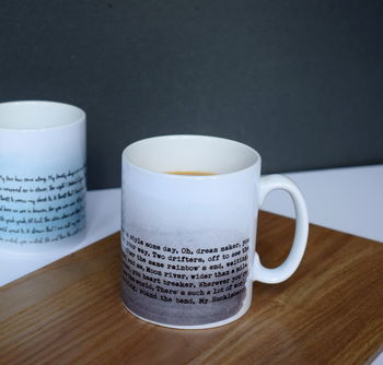 Your Quotation Or Song Watercolour Wash Mug, 7 of 12