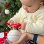 Baby's First Christmas Teddy Bear Bauble, thumbnail 2 of 10