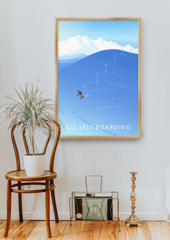 Go Splitboarding Travel Poster Art Print, 5 of 8