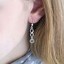 Sterling Silver Infinity Birthstone Earrings, thumbnail 6 of 12