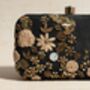 Ara Black Silk Embroidered Clutch, thumbnail 5 of 5