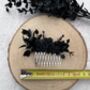 Gothic Black Flowers Hair Comb, thumbnail 4 of 6
