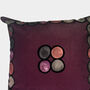 Ombre Circle Velvet Cushion Aubergine / Grey, thumbnail 3 of 3