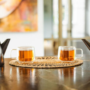 Double Wall Glass Tea Coffee Mug Merano Design 290ml, 3 of 4