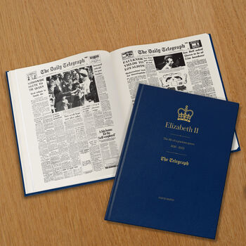 Queen Elizabeth Personalised Deluxe Royal Memorial Book, 4 of 8