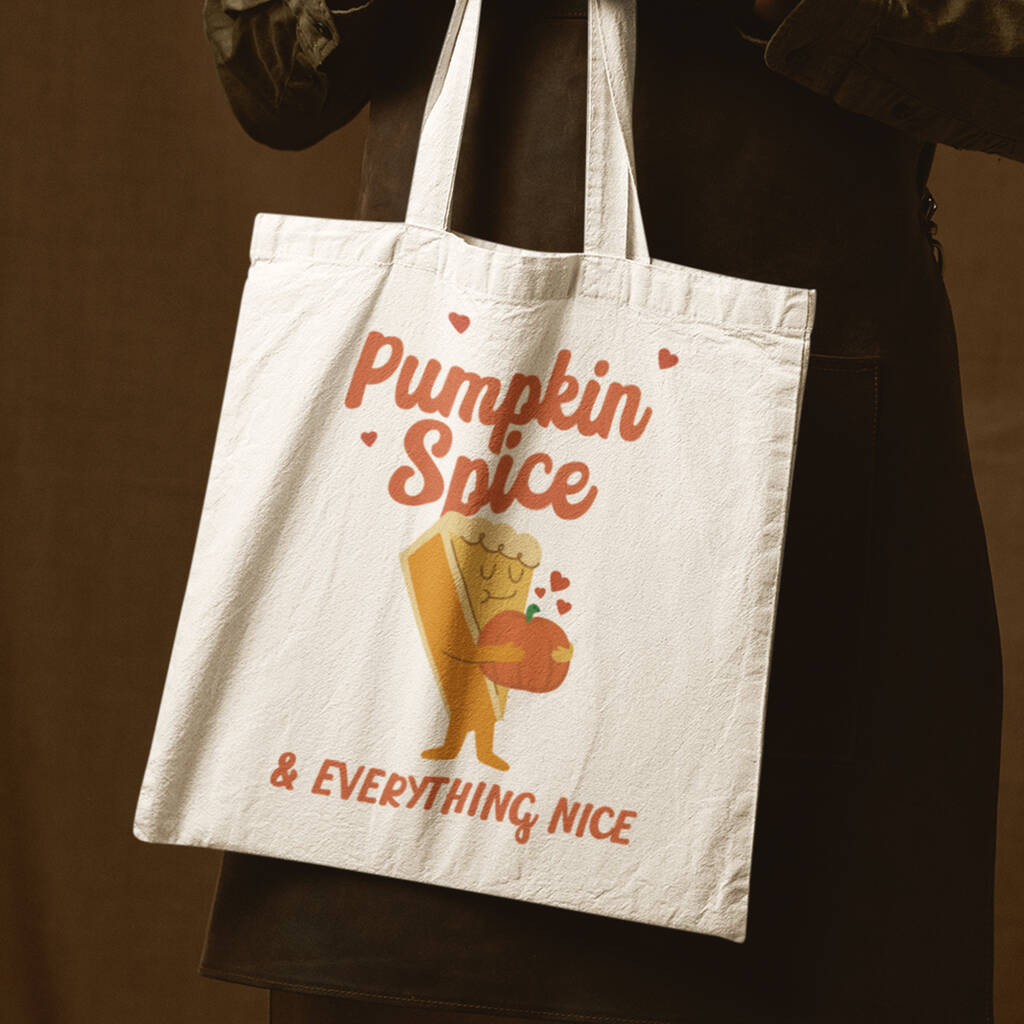 Pumpkin Spice Trick Or Treat Tote Bag Halloween Gift