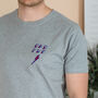 Embroidered Dad Pwr T Shirt, thumbnail 3 of 5