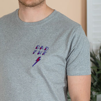 Embroidered Dad Pwr T Shirt, 3 of 5