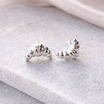 Mini Croissant Stud Earrings, 2 of 2