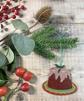 Christmas Pudding Tree Decoration, 2 of 4