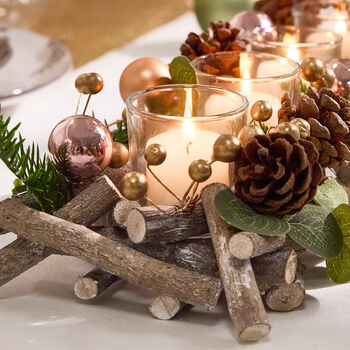 All That Glitters Four Christmas Tealight Holders, 3 of 5