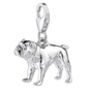 English Bulldog Sterling Silver Jewellery Charm, thumbnail 3 of 10