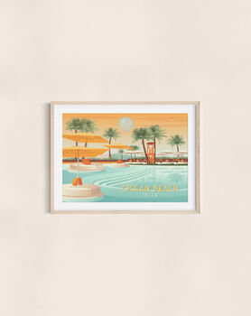 Ocean Beach Nightclub Ibiza Travel Poster Art Print, 2 of 8