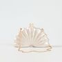 Monaco D’or Pearl Gold Crystal Cream Sea Oyster Clutch Evening Bag, thumbnail 1 of 4