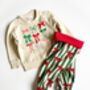 Christmas Bow Organic Grow With Me Leggings, thumbnail 4 of 4
