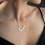 Sterling Silver J Necklace, thumbnail 1 of 6
