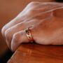 Gold Plated Cuban Steel Band Ring, thumbnail 4 of 11