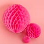 Bright Pink Honeycomb Party Decorations, thumbnail 1 of 6