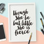 'Though She Be But Little' Black And White Print, thumbnail 4 of 5