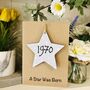 Personalised Year Of Birth Star Wooden Keepsake Card, thumbnail 9 of 11