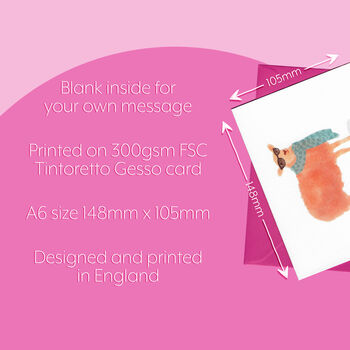 Tangerine Sheep Illustrated Blank Greeting Card, 8 of 11