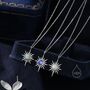 Aqua Green Opal North Star Pendant Necklace, thumbnail 6 of 11