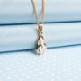 Hand Painted Snowdrop Pendant Necklace, thumbnail 6 of 7