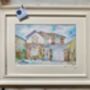 Personalised House Portrait Painting. House Portrait Illustration. Custom House Portrait With Pets. House Sketch. Original Art Not A Print, thumbnail 1 of 12
