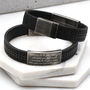 Mens Personalised Leather Message Bracelet, thumbnail 4 of 9