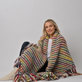 Ellie Easy Rainbow Wrap Knitting Kit, 6 of 7