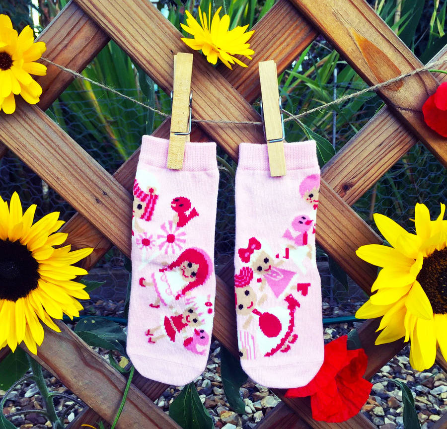 Pink Folk Dance Children's Socks
