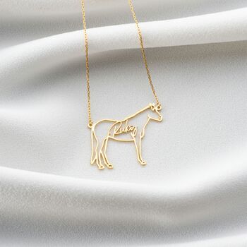 Personalised Horse Necklace In Sterling Silver, 7 of 9