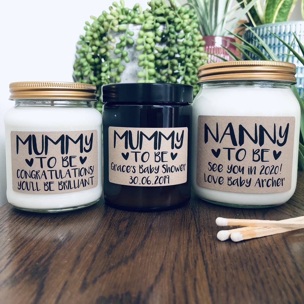 Personalised 'mummy To Be' Soy Scented Candle By Lollyrocket Candle Co ...