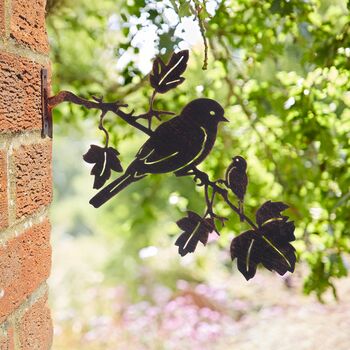 Recycled Iron Bird Silhouette Garden Art, 3 of 5
