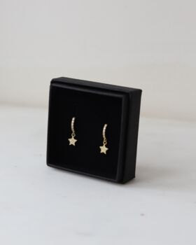 Sparkley Star Huggies Earrings, 2 of 4